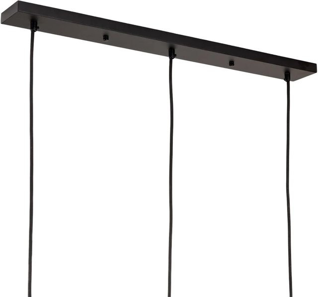 Orion Lightstyle Deckenbaldachin aus Metall in Schwarz mit 3 Auslässen, B/T/H: 70 x 8 x 8 cm - Bild 1