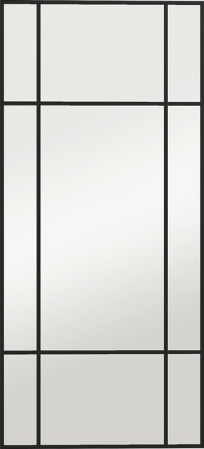 HOMCOM Wandspiegel mit Metallrahmen in Schwarz, rechteckiger Spiegel für Schlafzimmer und Badezimmer, Breite: 50 cm, Höhe: 110 cm - Bild 1