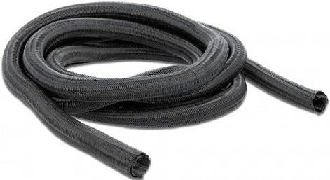 Delock 18853 Geflechtschlauch aus Polyester in Schwarz, Länge: 2 m, maximaler Durchmesser: 14 mm - Bild 1