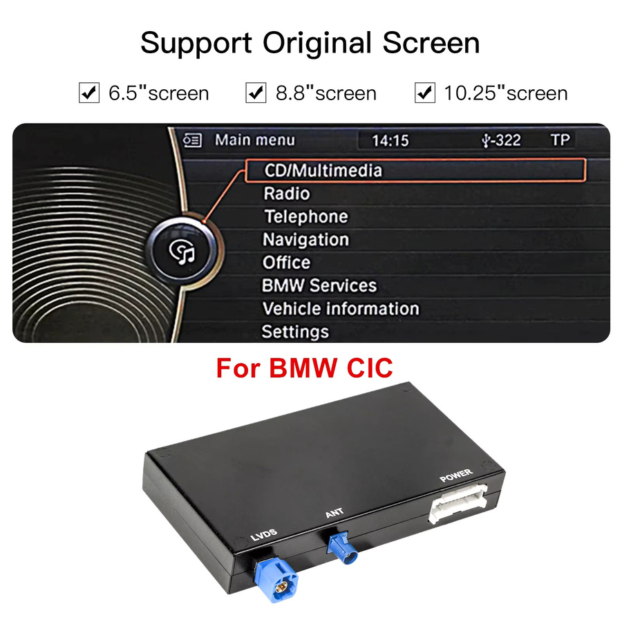 CARABC Wireless CarPlay Modul für BMW NBT System und MINI in Schwarz - Bild 4