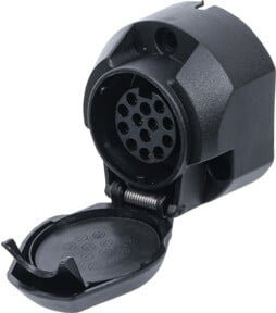 BGS Do it yourself Anhänger-Steckdose 13-polig in Schwarz mit Schraubanschluss - Bild 1