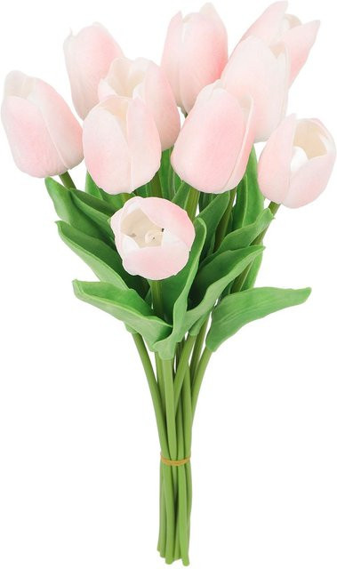 10 Stück Künstliche Tulpenblumen von Fishine in Lila und Pink zur Dekoration für deinen Esstisch oder dein Wohnzimmer - Bild 1