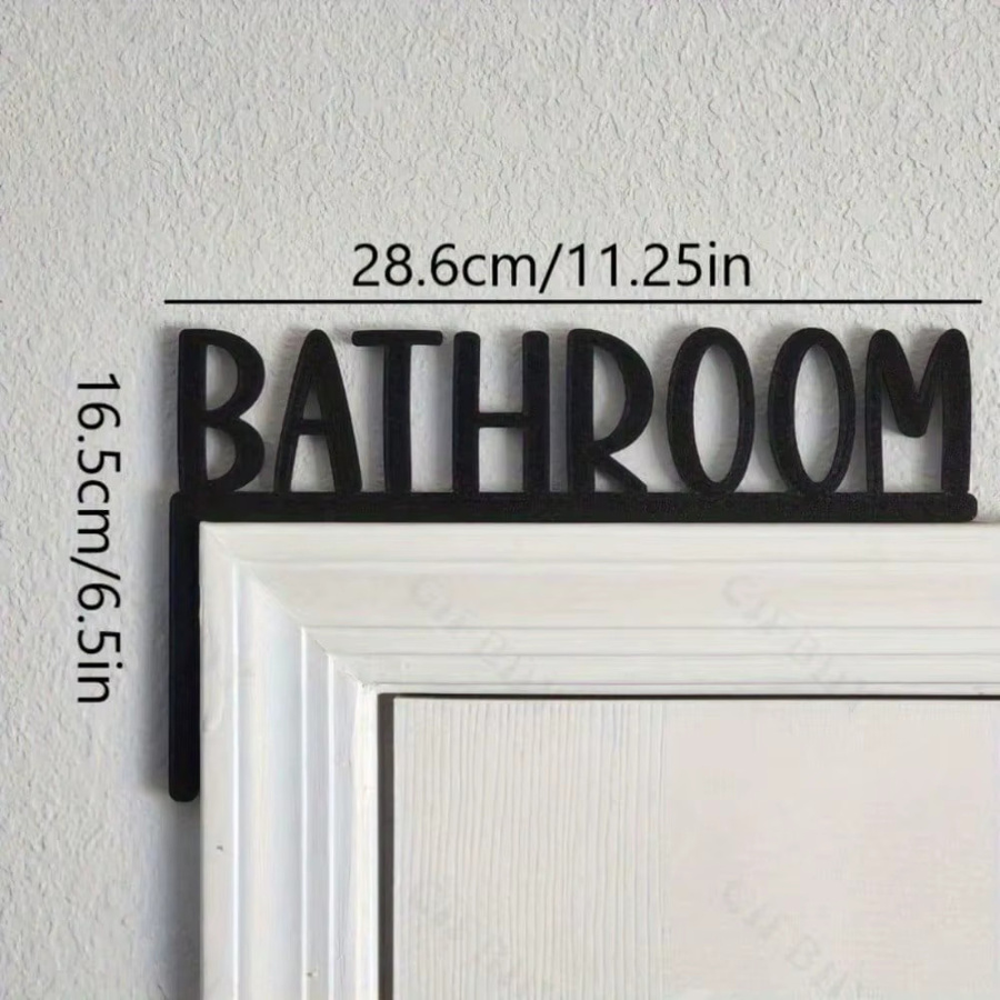 CIFBUY Metall-Wandschild in Schwarz im Country-House-Stil für Badezimmer und Wohnzimmer - Bild 2