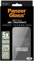 PanzerGlass Ceramic Displayschutz Ultra-Wide Fit für Apple iPhone 15 und iPhone 16 in Schwarz und Transparent - Bild 2