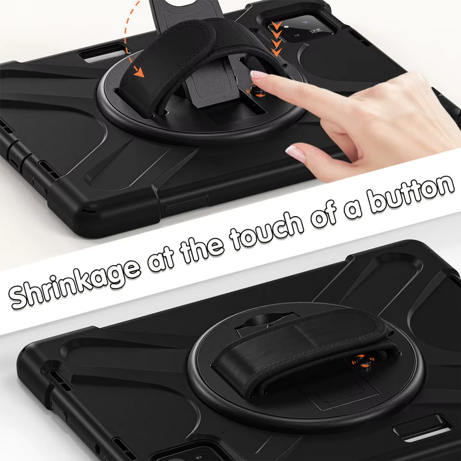 Stoßfeste Heavy Duty Schutzhülle für Xiaomi Pad 8, Pad 8 Pro, Pad 7, Pad 7 Pro, POCO Pad und MiPad 8 11,2 Zoll in Schwarz - Bild 5