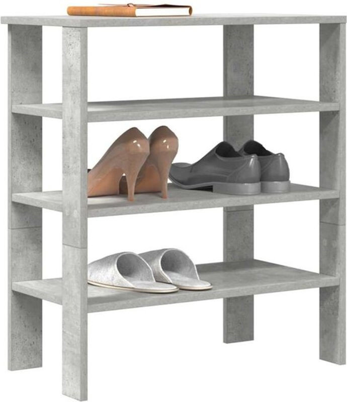 Modernes Schuhregal aus Holzwerkstoff von Vidaxl in Grau, B/T/H: 61 x 32 x 70 cm - Bild 1