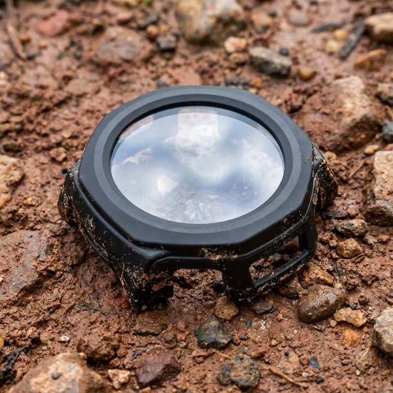 OAKCHARM Displayschutzfolie und Glasgehäuse für Amazfit T-REX 3 Pro, 44 mm, Schwarz - Bild 4