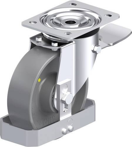 Blickle L-PO 160K-ST-ELS-FS Stahlblech-Lenkrolle in Grau mit 160 mm Rad-Durchmesser und 400 kg Tragfähigkeit - Bild 1