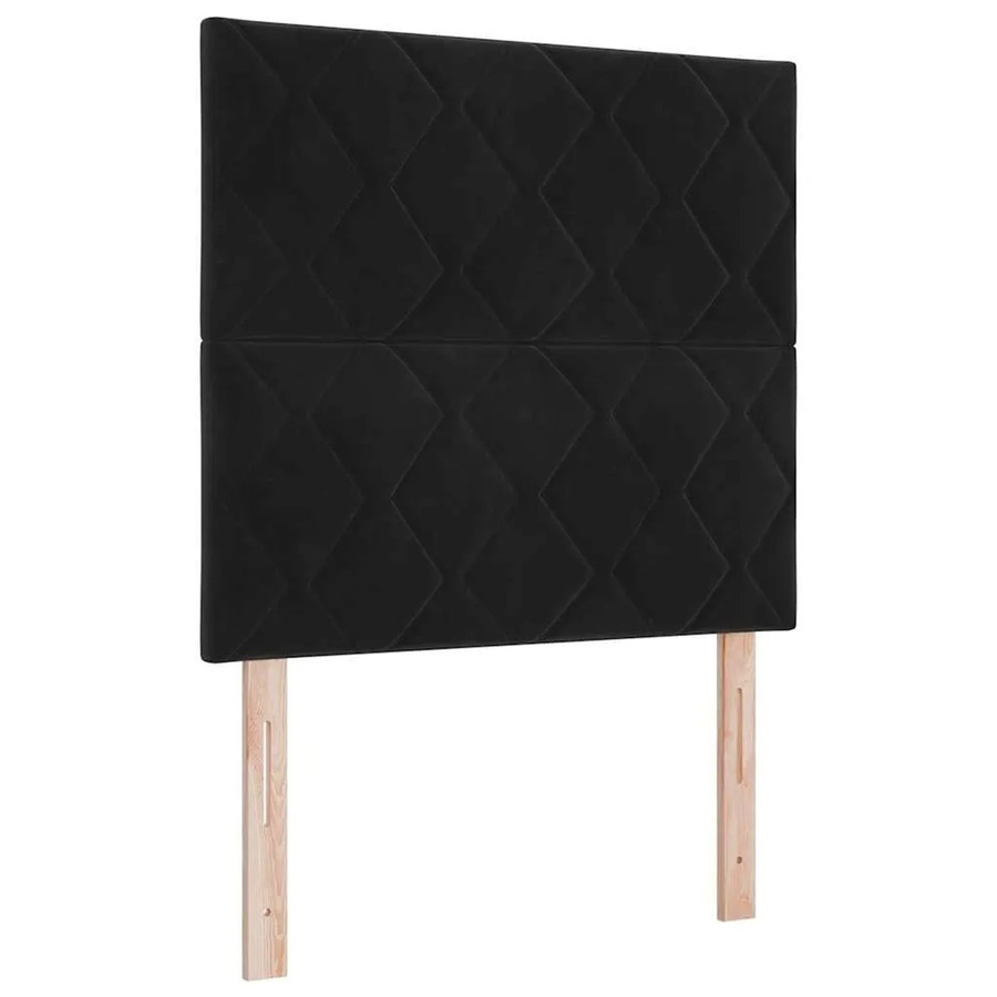 vidaXL Kopfteil aus Samt in Schwarz mit geometrischem Design, Breite: 90 cm - Bild 2