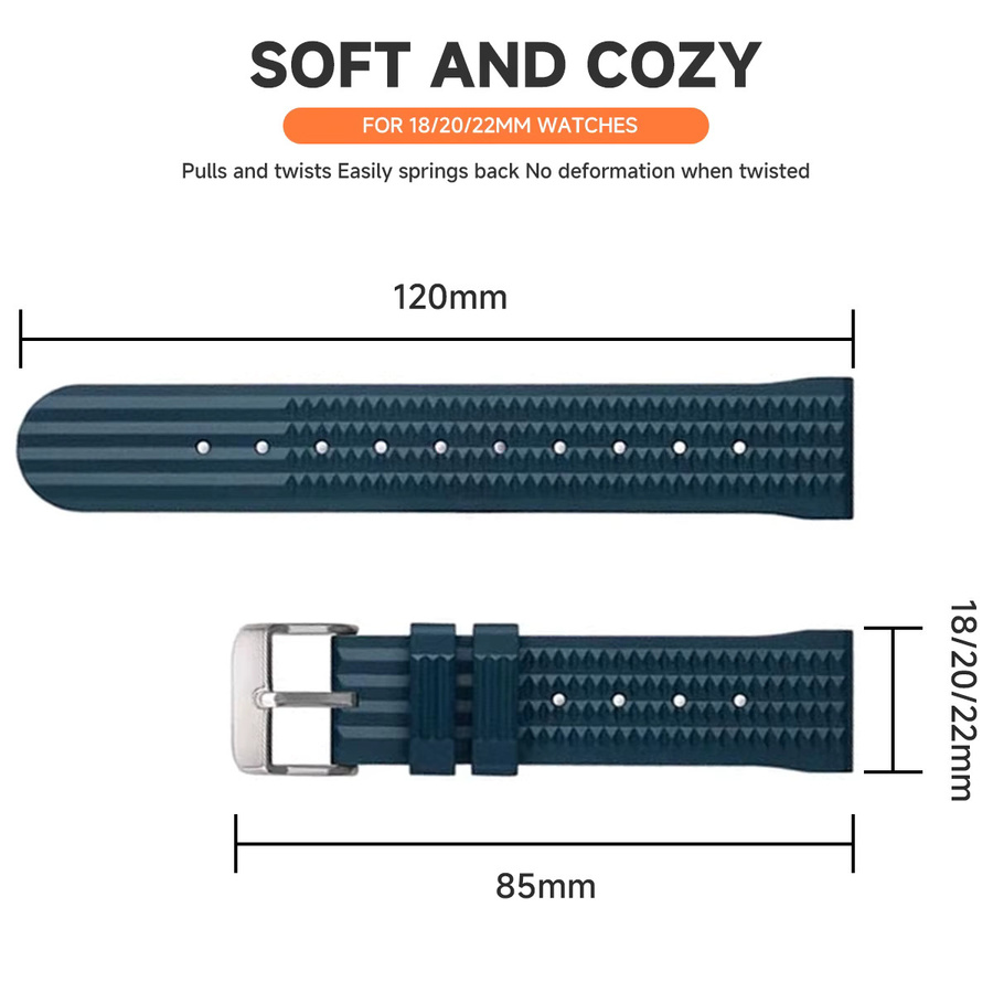 FancyWrist Uhrenarmband, FKM-Gummi, Kautschuk, Unisex - Bild 2