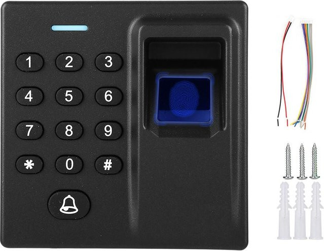 GoolRC Zugangskontrollsystem mit Fingerabdruck, Kartenleser und Tastatur in Schwarz - Bild 1