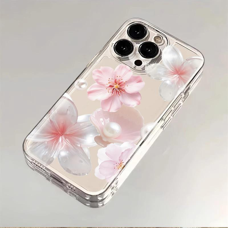 Transparente Handyhülle mit Pfirsichblüten-Perlendruck für Xiaomi Redmi Note 14 13 12S 12 11 Pro Plus 10 14C 13C 4G 5G und Redmi Note 13 Pro+ 5G - Bild 3