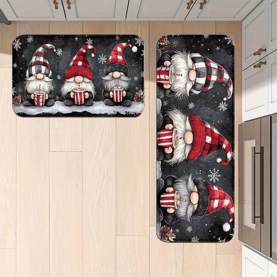 VIKAMA Weihnachtsteppich Charming Little Dwarf in Multicolour, weiche Bodenmatte für Wohnzimmer, Schlafzimmer und Flur, B/T: 120 x 40 cm - Bild 4