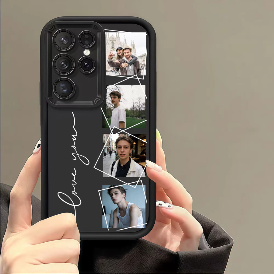 Individuelle Handyhülle aus weichem TPU für Samsung Galaxy S26 S25 S24 S23 S22 S21 S20 Ultra Plus FE A56 mit eigenem Foto in Rot - Bild 3