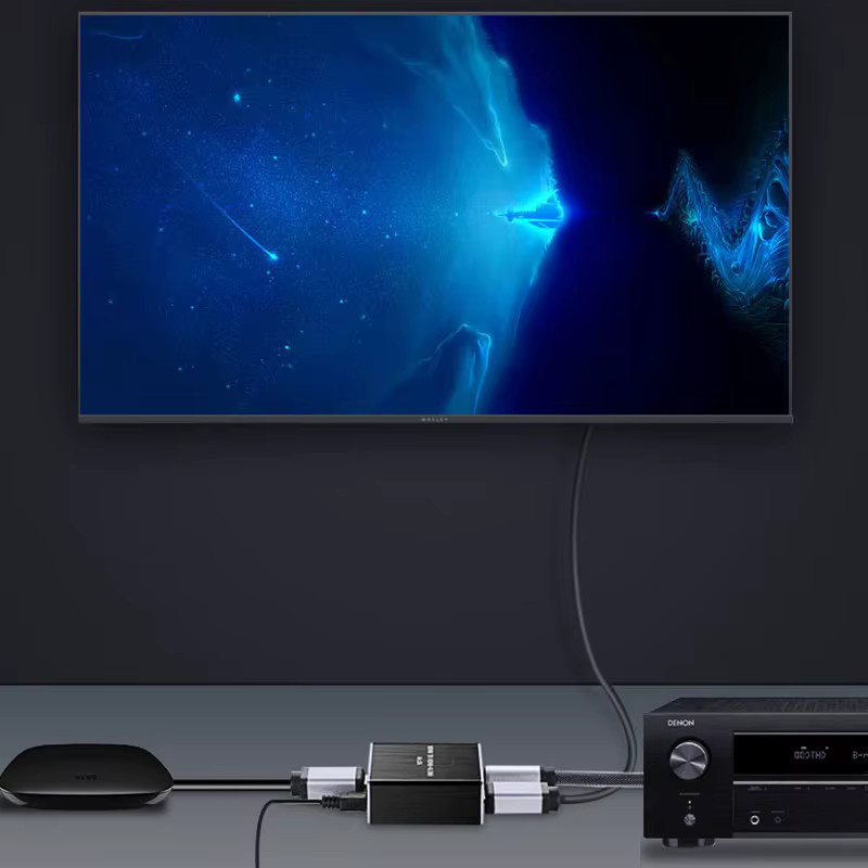 OULLX HDMI Audio Splitter und Video-Dekodierungs-Extraktor in Schwarz mit 4K UHD Unterstützung, HDMI zu 3.5mm Jack und SPDIF Stereo-Ausgang Konverter - Bild 3