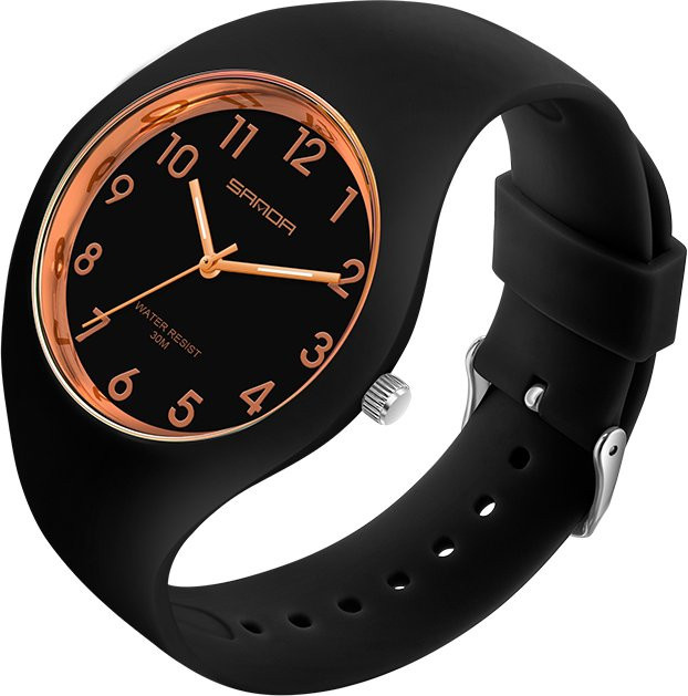 SANDA Armbanduhr, Quarz, Schwarz, Damen - Bild 1