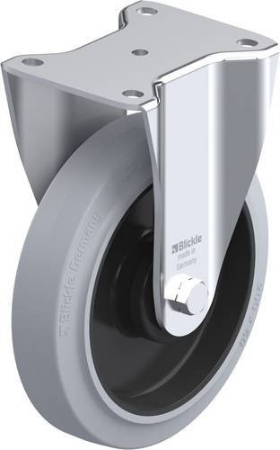 Blickle Bockrolle BH-POEV 200KA-SG in Schwarz-Blau-Grau mit 500 kg Tragfähigkeit und 200 mm Rad-Durchmesser - Bild 1