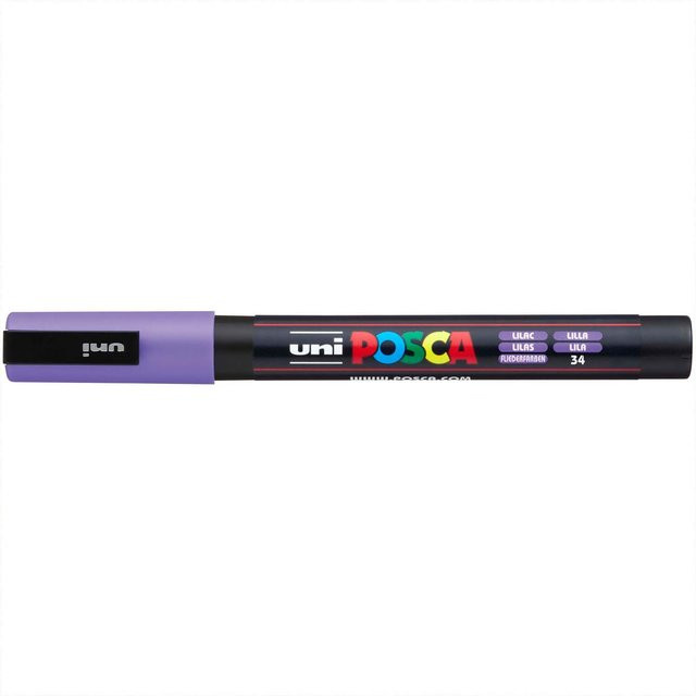 uni POSCA-Marker PC-3M Permanentmarker mit feiner Spitze in Lila (0,9-1,3 mm) - Bild 1