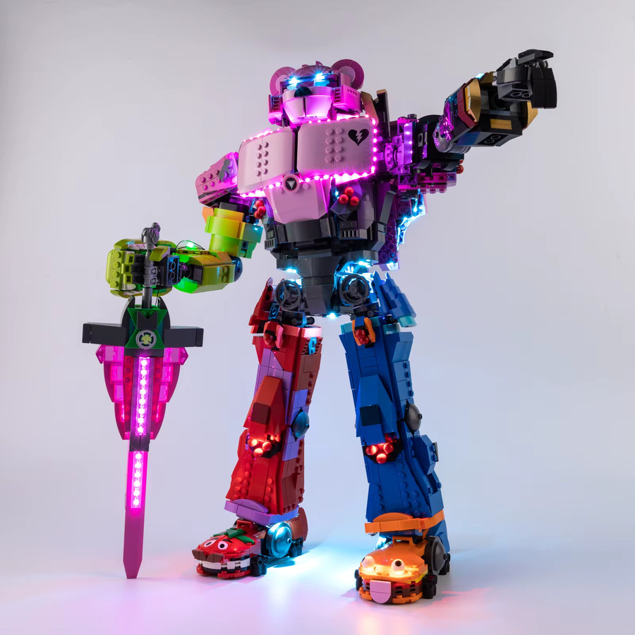 LED-Beleuchtungsset für LEGO Mecha Team Leader 77078 in Mehrfarbig mit Klemmen aus Kunststoff - Bild 2