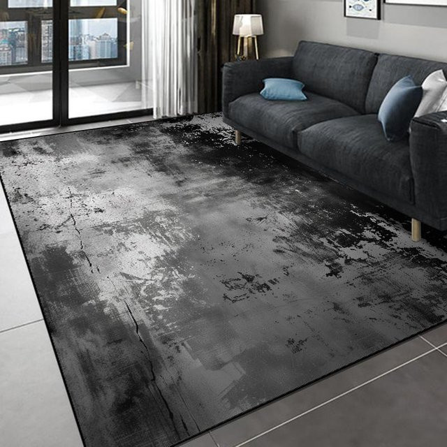 Moderner abstrakter Teppich von Karpetti in Grau, rutschfest und waschbar, B/T: 180 x 250 cm - Bild 1