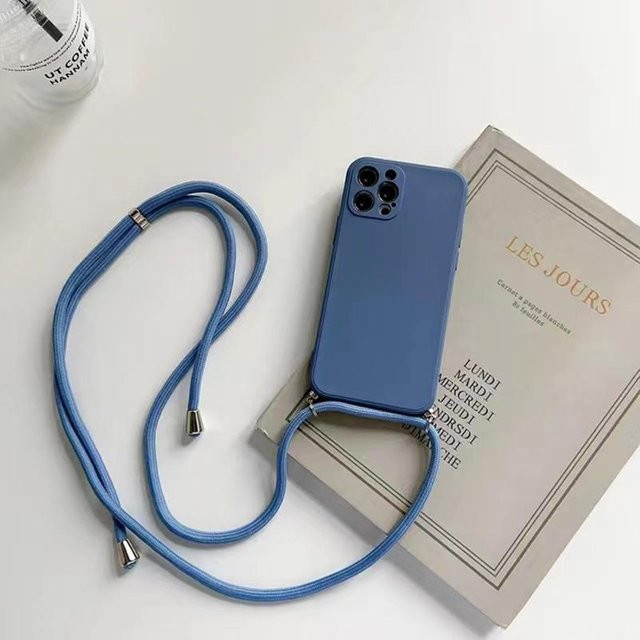 Silikonhülle mit Umhängeband für Xiaomi Redmi Note 13 Pro 5G / 4G / Pro+ Plus in Grün, Rot oder Blau - Bild 1
