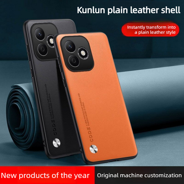 Schlichte PU-Leder Handyhülle für Honor 600 Lite 500 400 Pro Magic 8 Pro X9D X9A X8A X8C X7A in Rot – Stoßfeste und schlanke Schutzhülle - Bild 1