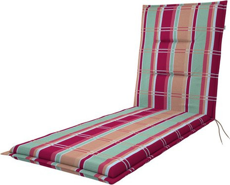 DOPPLER Liegenauflage Spot rot kariert aus Baumwolle L x B x H: 195 x 60 x 5 cm - Bild 1