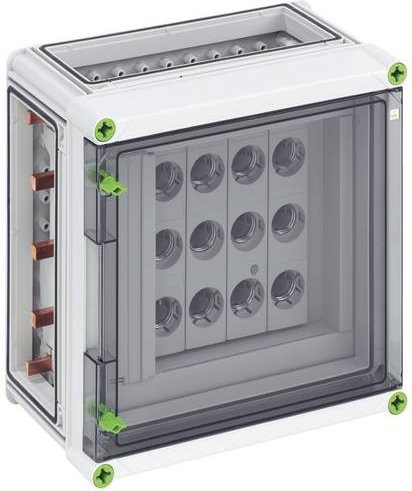 Spelsberg GSD 224-KT-250 Verteilerschrank in Weiß mit transparentem Deckel, 4 Reihen - Bild 1
