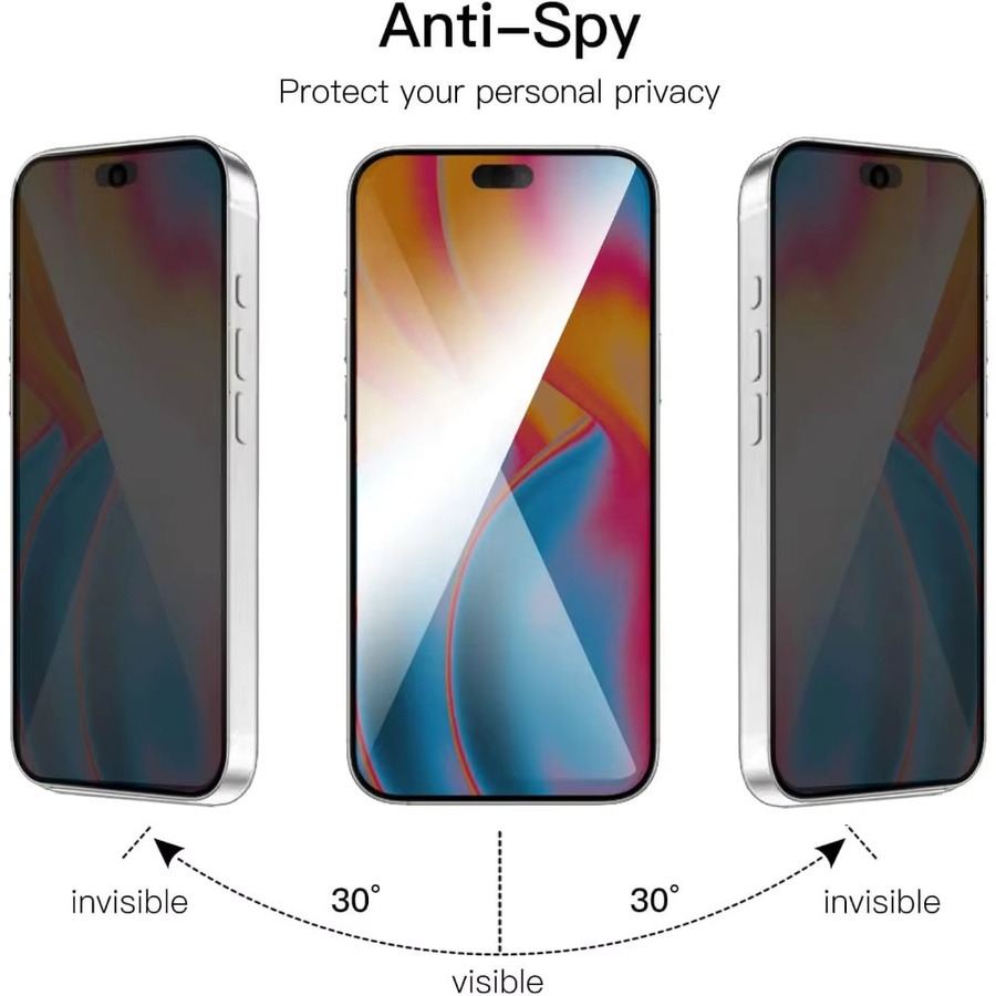 OnePlus 15 R Ace 6 Sichtschutz Panzerglas 2,5D 9H gehärtetes Glas Full Cover Anti-Spy Schutzfolie in Transparent, 1-4 Set - Bild 2