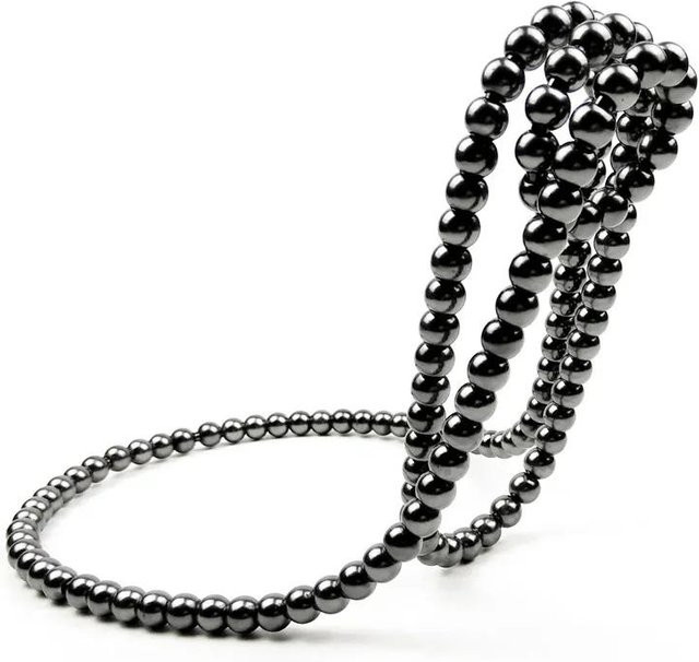 Schwebender Weinhalter von Elegant Living House in Schwarz mit Perlenketten-Design für Champagnerflaschen und Dekoration - Bild 1