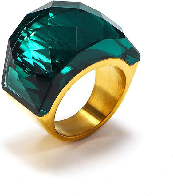 Ring Edelstahl, Farbverlauf, Zirkonia, Damen, black - Bild 1