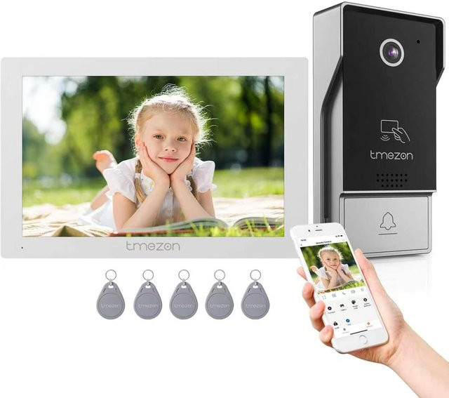 TMEZON 4-Draht Video-Gegensprechanlage mit 7 Zoll 1080P Touchscreen IP Video-Türsprechanlage Tuya und Fernentriegelung Y10-W11 - Bild 1