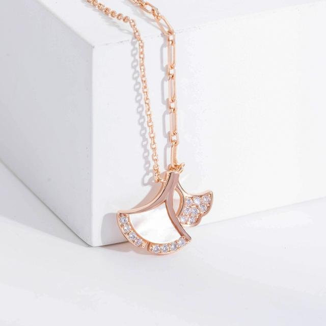 Halskette Anhänger 925 Silber, Roségold, Diamant, Zirkonia, Damen - Bild 1