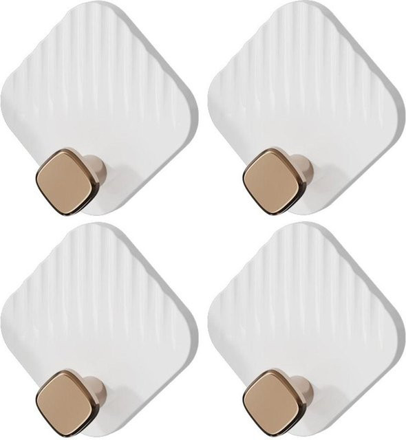 4 Stück selbstklebende Wandhaken von Your Warm Home, wasserdichte Wandmontage als Handtuchhalter und Kleiderbügel, transparent, Kunststoff - Bild 1