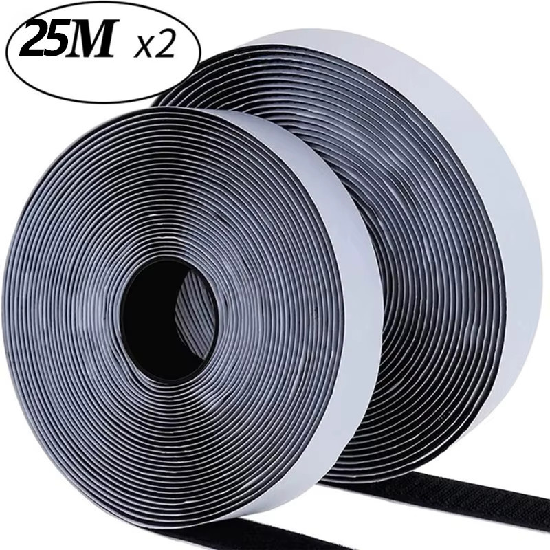 Selbstklebendes Klettband aus Nylon in Weiß, 25 Meter Länge - Bild 2