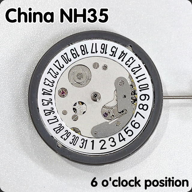 OUMASHI Uhrwerk, NH35, Automatik, Weiß, mit Datum bei 6 Uhr - Bild 1