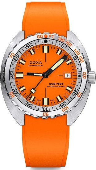 Doxa Armbanduhr SUB750T Professional, Automatik, Edelstahl, Orange, 45 mm, Herren - Bild 1