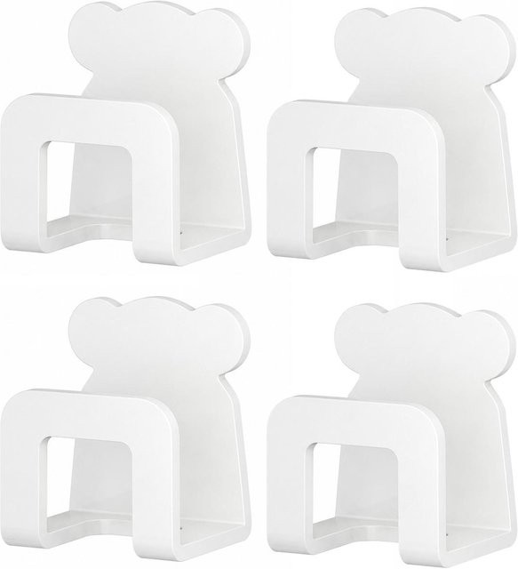 LESDAFFY Home Life Schwammhalter aus Edelstahl mit selbstklebender Montage, 4er-Set Küchen-Ablaufständer für das Waschbecken in Silber und Weiß - Bild 1