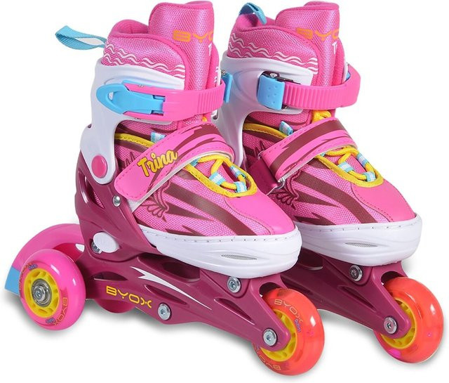 Byox Trina 3 in 1 Inliner Kinder Größe S 30-33 verstellbar mit PU Rollen - Bild 1