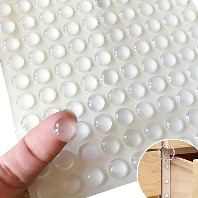 DUTRIEUX Silikon-Stoßdämpfer Set, 100 Stück selbstklebende rutschfeste Pads, transparent, stoßdämpfende Puffer zum Schutz deiner Möbel - Bild 1