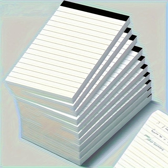 5 weiße linierte Notizbücher mit Softcover, 30 Blatt pro Buch, B/H: 7,5 x 12,6 cm - Bild 1