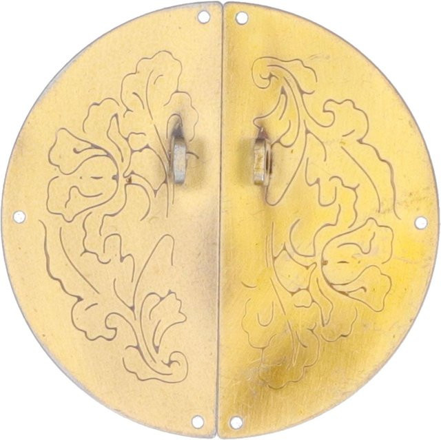 KONNWEI Retro Runder Ringzug Griff aus poliertem Zinkstahl in Gold - Bild 1