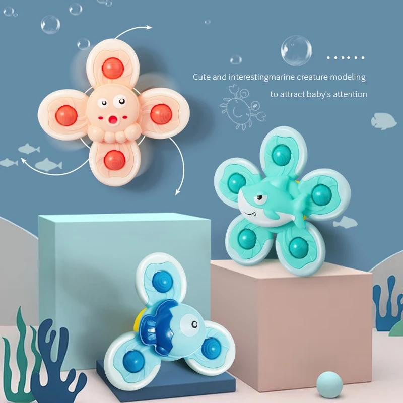 Yiran bag Baby Cartoon Fidget Spinner Insekt Lernspielzeug Buntes Badespielzeug Set - Bild 2