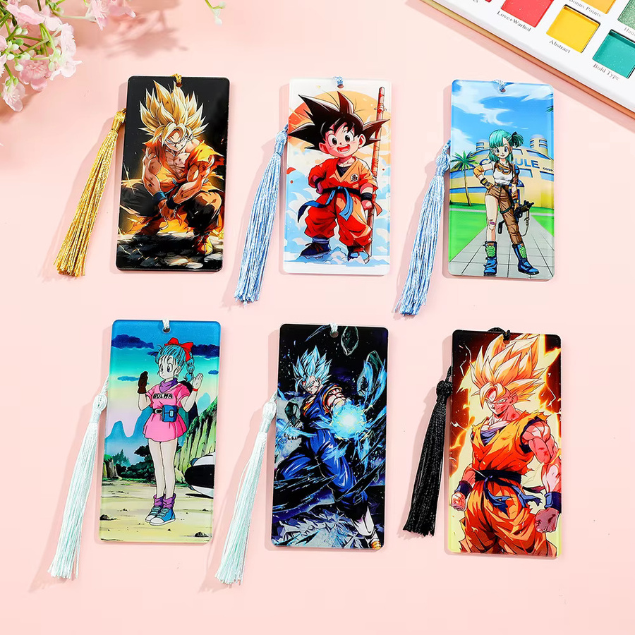Anime-Krieger Acryl-Lesezeichen mit Quaste in Multicolour für Manga-Fans - Bild 2