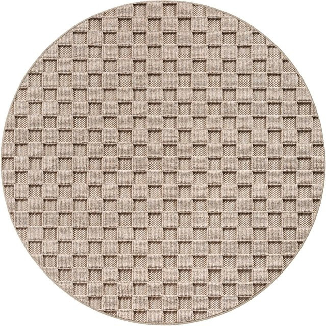 Ayyildiz Flachgewebeteppich Helix rund in Beige Ø 80 cm - Bild 1