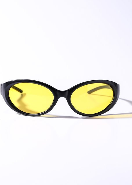 Glazzy Sportsonnenbrille Herren, Wrap, Vollrand, Kunststoff, yellow black - Bild 1