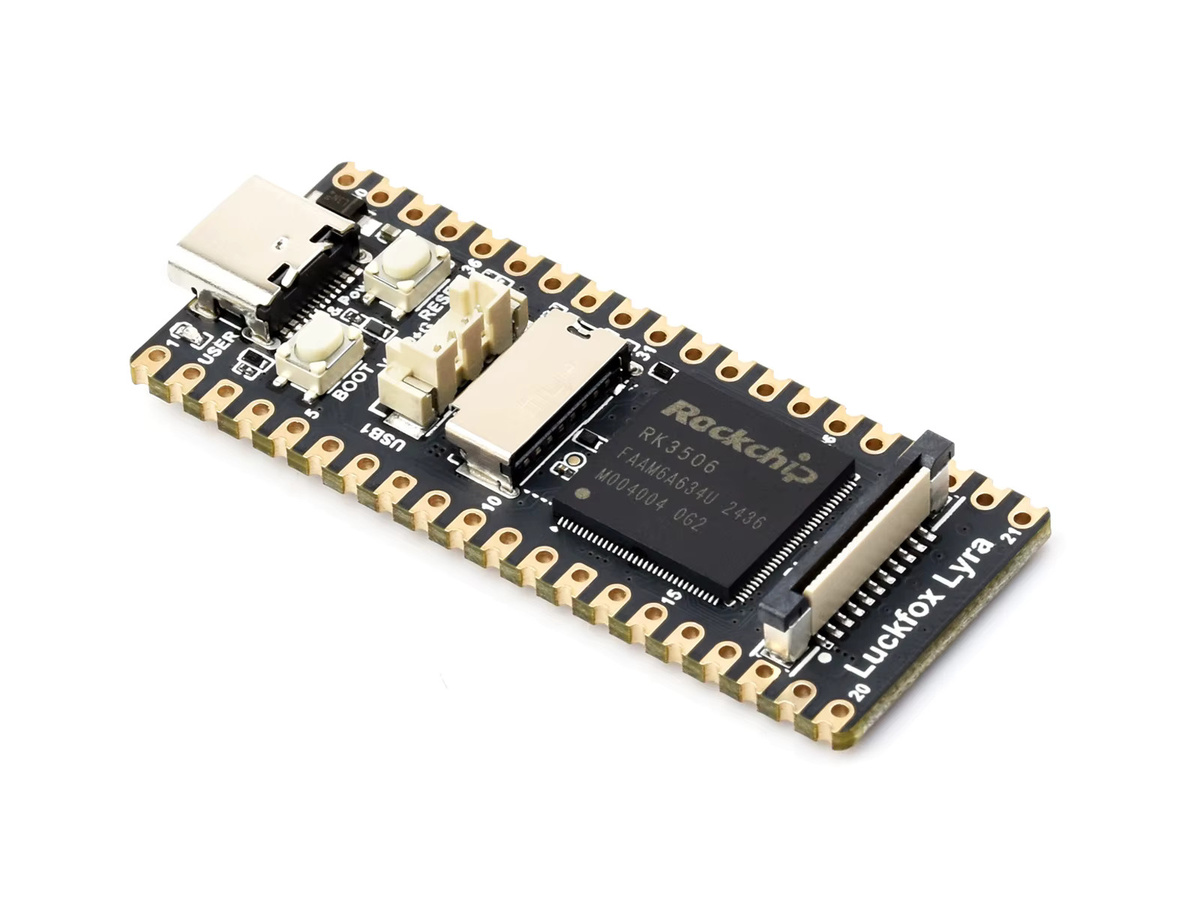 Luckfox Lyra RK3506G2 Linux Micro Development Board mit Triple-Core ARM Cortex-A7 und ARM Cortex-M0 Prozessoren, 128 MB DDR3L, Schwarz - Bild 2