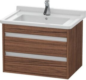 Duravit Waschtischunterschrank Ketho in Nussbaum dunkel, wandhängend mit 2 Schubladen, B: 65,0 cm, T: 45,5 cm, H: 48,0 cm - Bild 1
