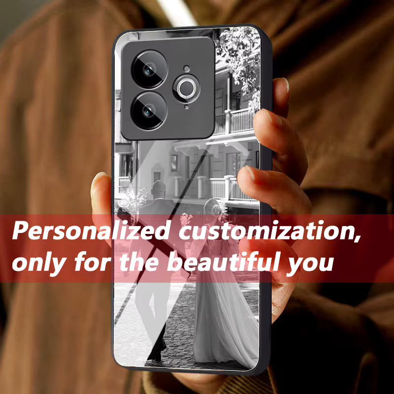 Personalisierte Fotospiegel-Handyhülle für Realme GT 7/6/5/2/Pro/Neo 5/Neo 3/SE in Schwarz und Mehrfarbig - Bild 3