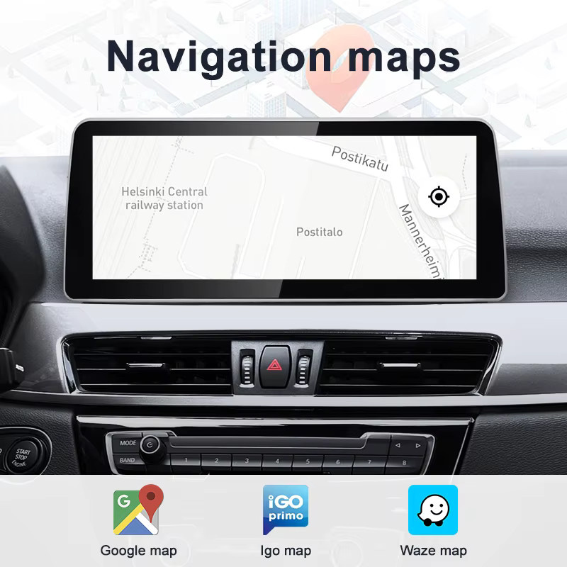 STWEI Android Auto Video Player mit 12,3 Zoll Display und GPS für BMW X1 F48 (2016-2018), Drahtloses CarPlay, Schwarz - Bild 4